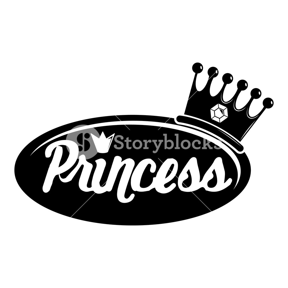1000x1000 Word Princess Crown Icon Simple Illustration Of Word Princess