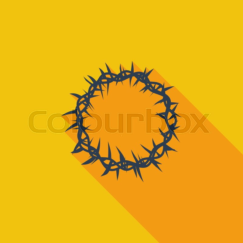 800x800 Crown Of Thorns Icon Flat Vector Stock Vector Colourbox