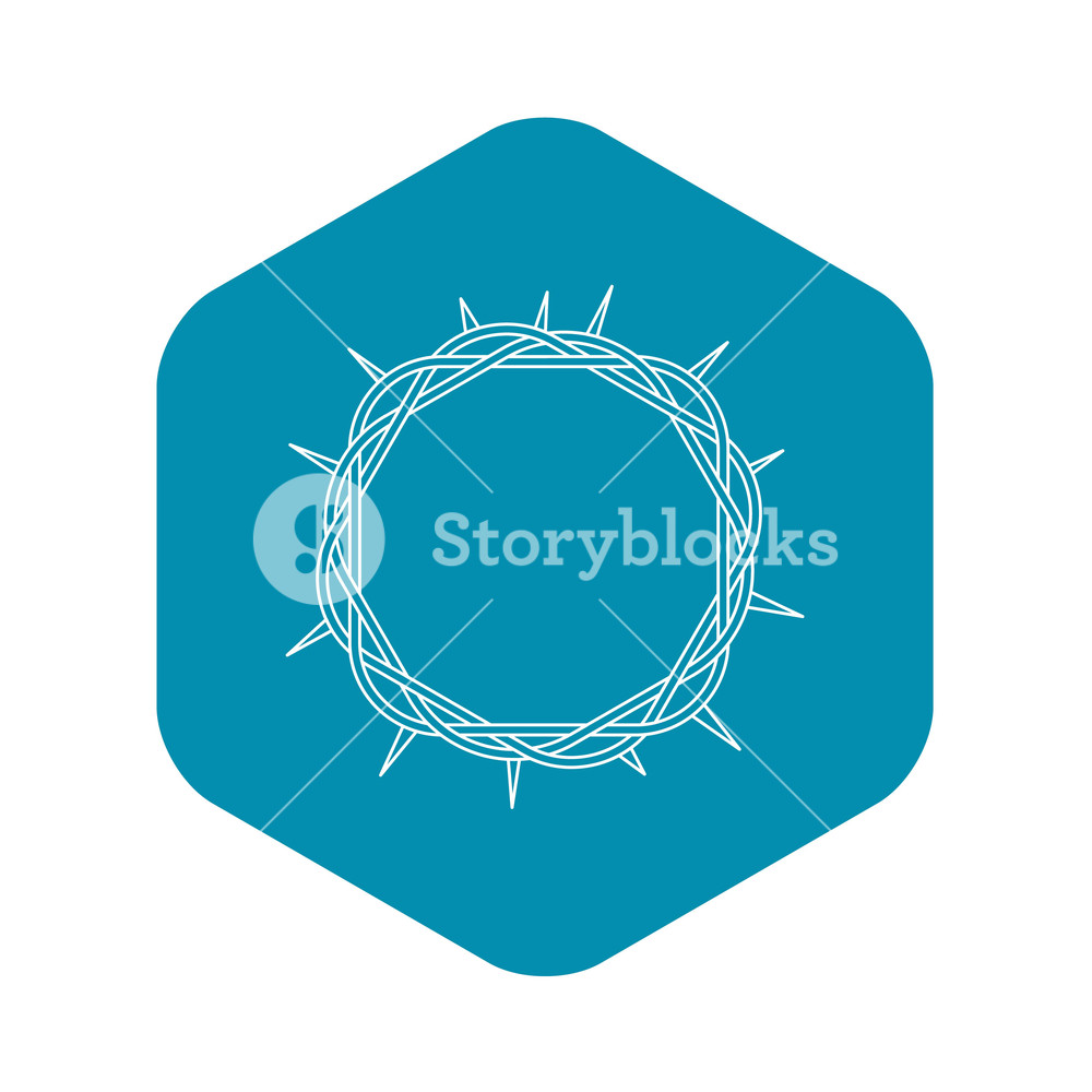 1000x1000 Crown Of Thorns Icon Outline Illustration Of Crown Of Thorns