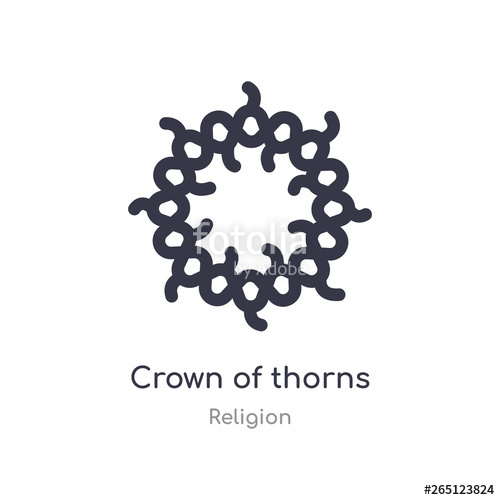 500x500 Crown Of Thorns Icon Isolated Crown Of Thorns Icon Vector