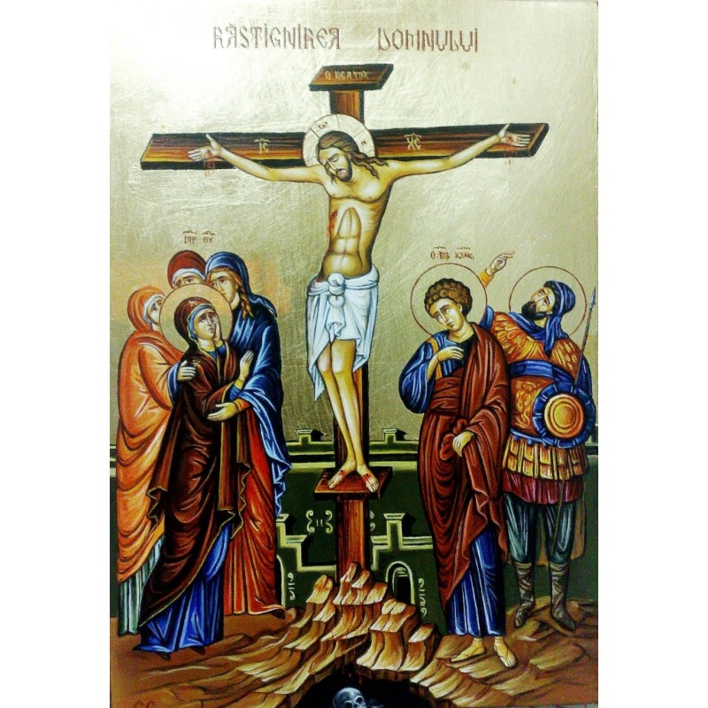 800x800 Hand Painted Icon Crucifixion Of Jesus Christ