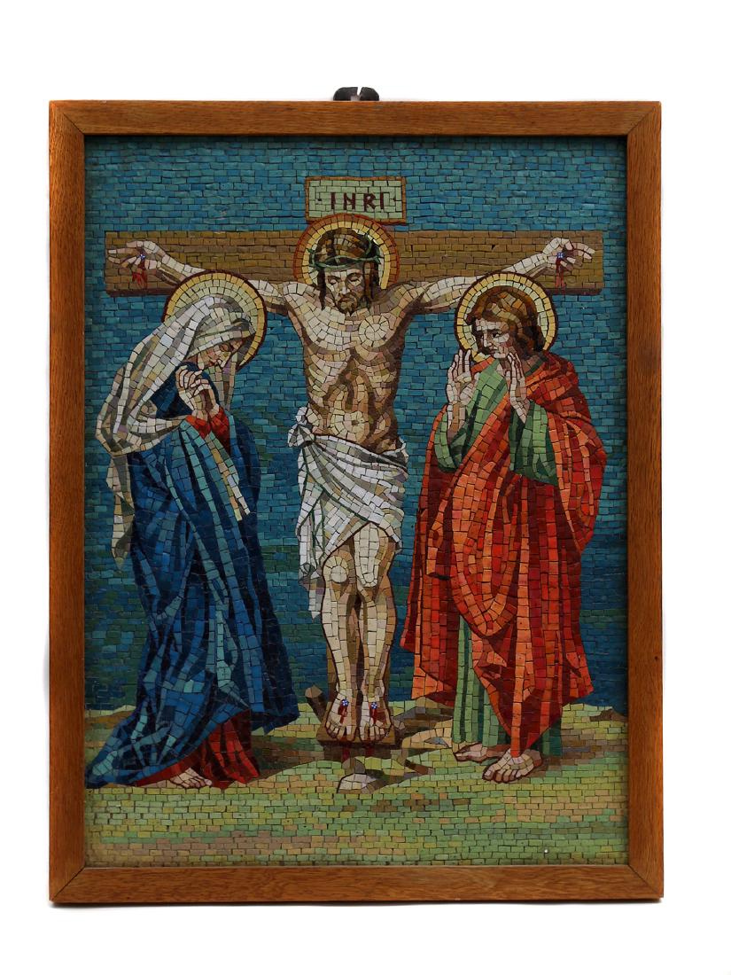 825x1100 Italian Mosaic Icon Of Crucifixion Of Jesus