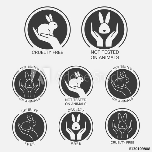 500x500 No Animals Testing Icon Design Not Tested Sign Animal Cruelty