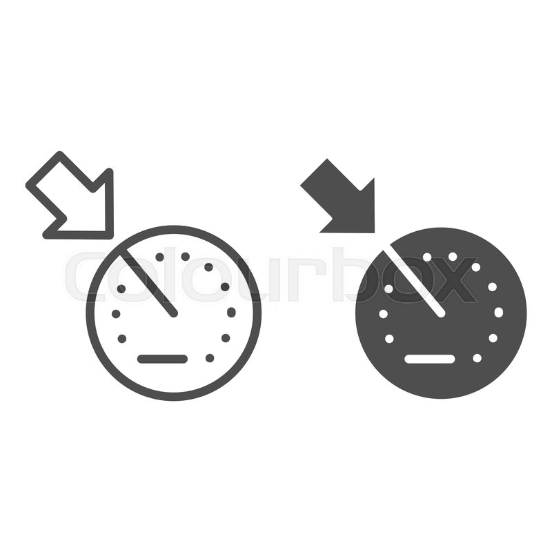 800x800 Cruise Control Line And Glyph Icon Stock Vector Colourbox