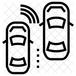 256x256 Adaptive Cruise Control Icon Of Line Style