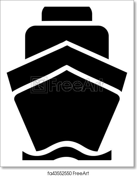 450x580 Free Art Print Of Cruise Ship Icon Freeart