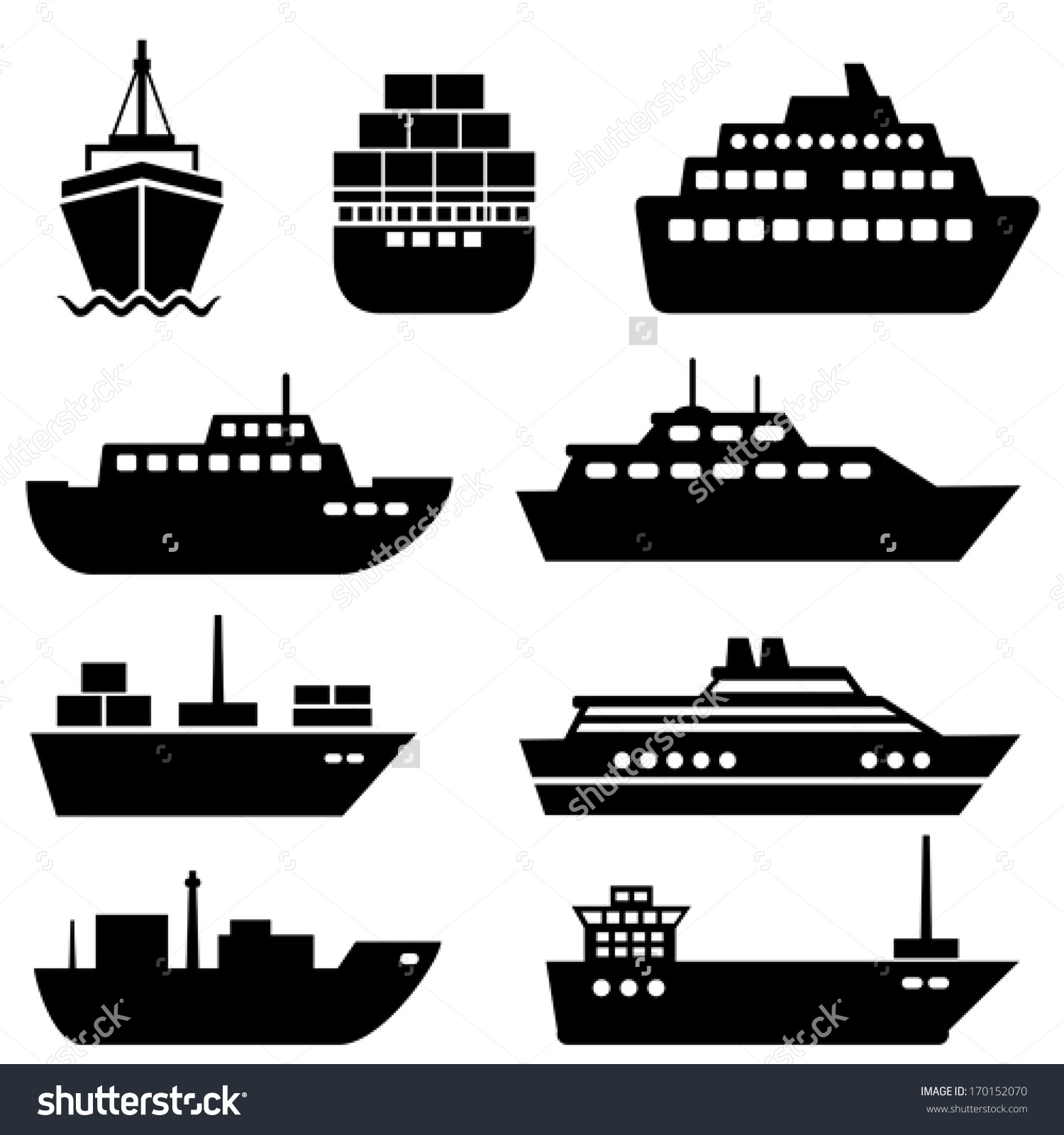 Container Ship Icon at Collection of Container Ship