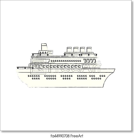 561x581 Free Art Print Of Cruise Ship Icon Image Cruise Ship Icon Image