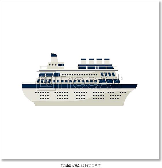 561x581 Free Art Print Of Cruise Ship Icon Cruise Ship Icon Over White