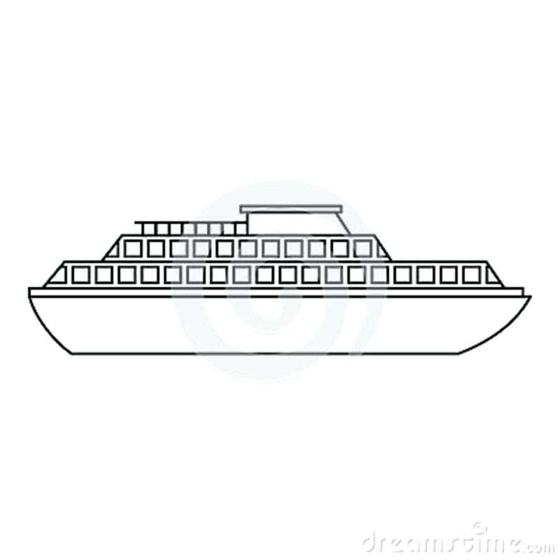 800x800 Ship Outline Cruise Ship Icon Outline Style