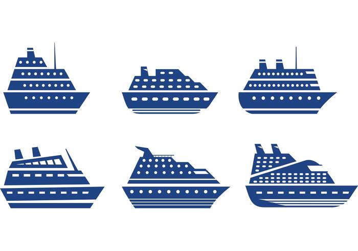 700x490 Cruise Liner Icon Vectors
