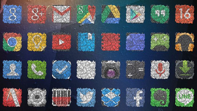 690x388 Crumbled Icon Pack Android Icon