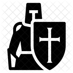 256x256 Crusader Icon Of Glyph Style