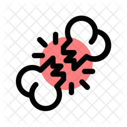 256x256 Crush Bone Icon Of Colored Outline Style