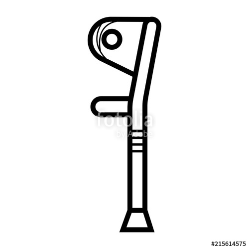 500x500 Crutch Or Crutches Icon Stock Image And Royalty Free Vector
