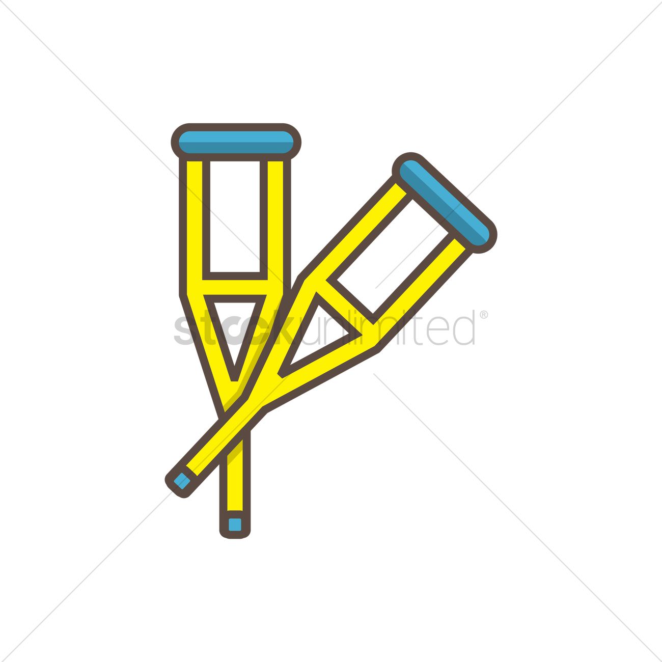 1300x1300 Crutches Icon Vector Image