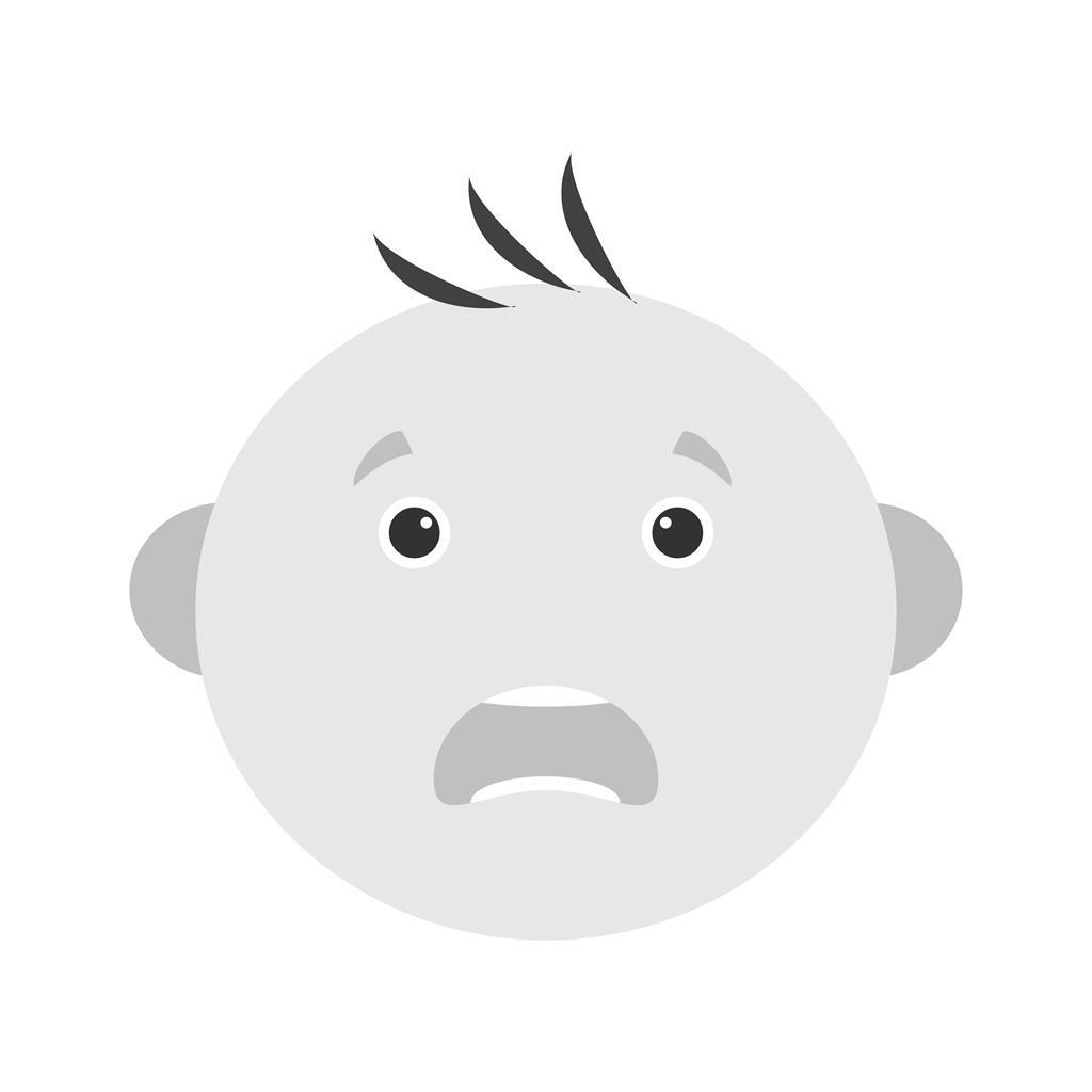 1024x1024 Crying Baby Greyscale Icon