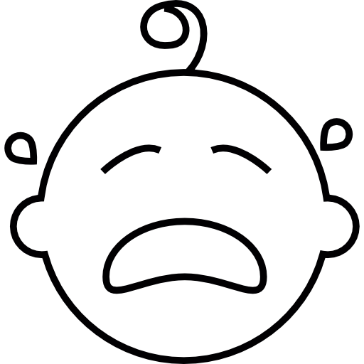 512x512 Crying Baby Outline Icons Free Download