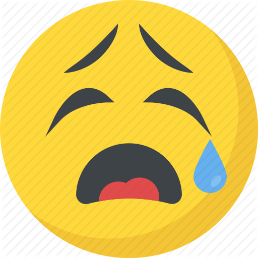 512x512 Crying Emoji, Emoticon, Sad Face, Unhappy, Weeping Icon