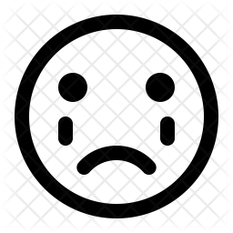 256x256 Crying Face Icon Of Line Style