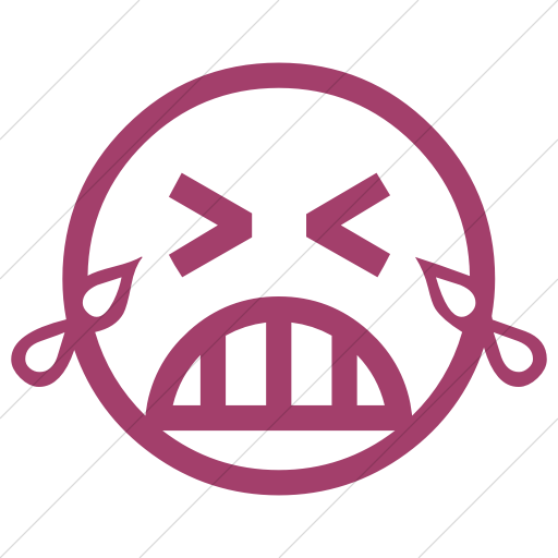 512x512 Iconsetc Simple Pink Classic Emoticons Loudly Crying Face Icon