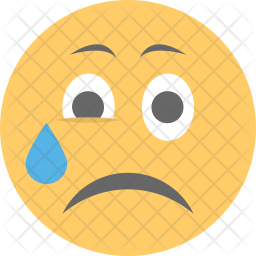 256x256 Crying Icon Of Flat Style