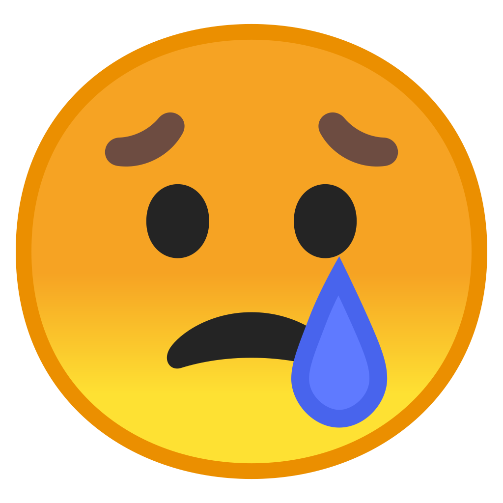1024x1024 Crying Face Icon Noto Emoji Smileys Iconset Google