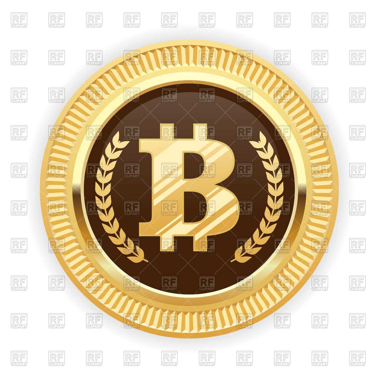 1200x1200 Bitcoin Symbol On Gold Medal