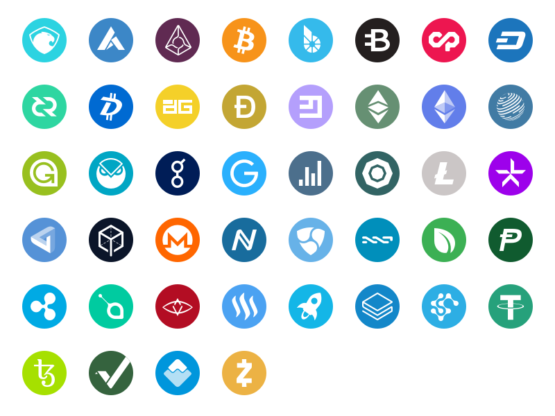 800x600 Cryptocurrency Icons