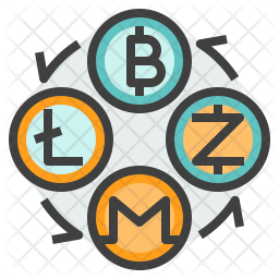256x256 Exchange Cryptocurrency Icon Of Colored Outline Style