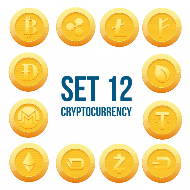 626x626 Cryptocurrency Blockchan Set Vector Premium Download