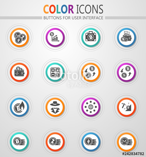 467x500 Cryptocurrency Icon Set Stock Image And Royalty Free Vector