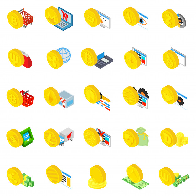 626x626 Cryptocurrency Icon Set Vector Premium Download