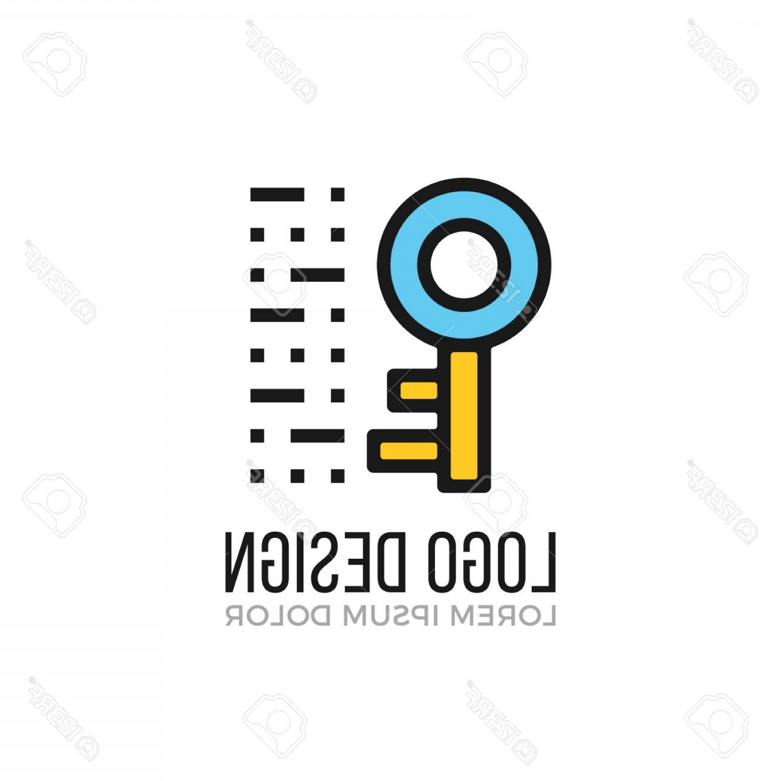1560x1560 Photostock Vector Encryption Cryptography Logo Design Concept Key