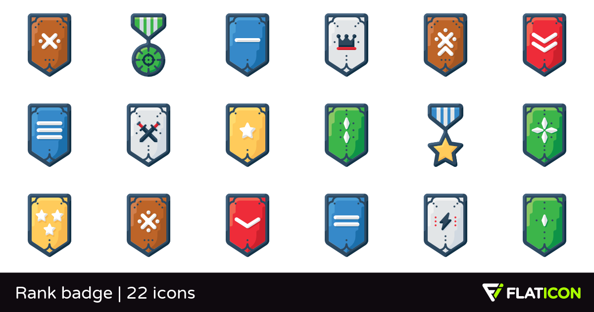 1200x630 Rank Badge Free Icons