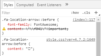 327x183 Changing Font Awesome Icon Using Css Does Not Work