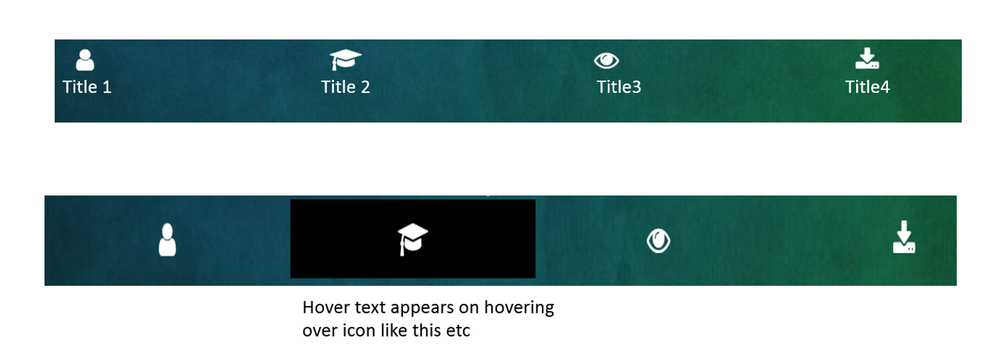 1422x513 Icon Bar Customisation In Html And Css