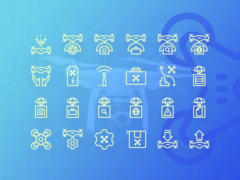 800x600 Freebie Drone Icons