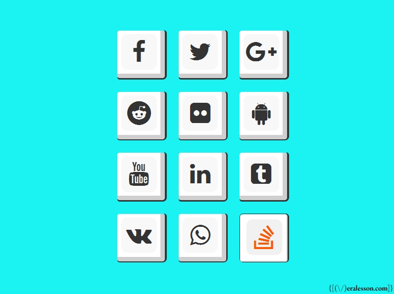 796x595 Social Media Icon Button With Pure Css