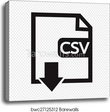 382x390 Type Csv Icon, Canvas Print Barewalls Posters Prints