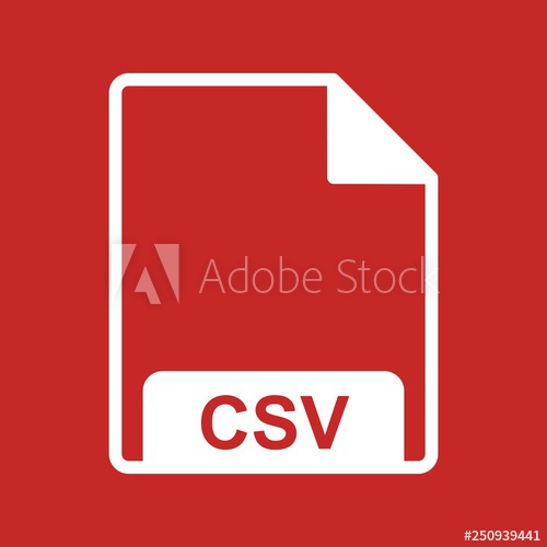 500x500 Vector Csv Icon