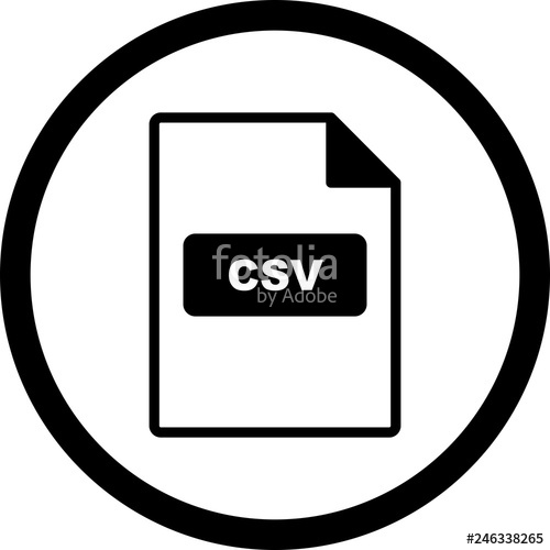 500x500 Vector Csv Icon Stock Image And Royalty Free Vector