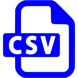 256x256 Blue Csv Icon