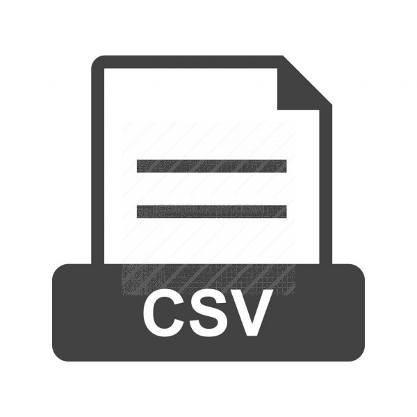 600x600 Csv Glyph Icon