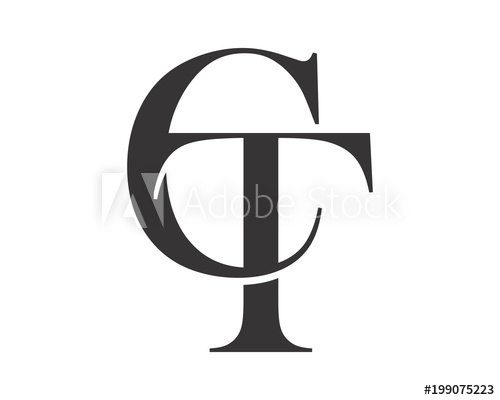 500x400 Ct Black Initial Letter Alphabet Typography Font Uppercase Image