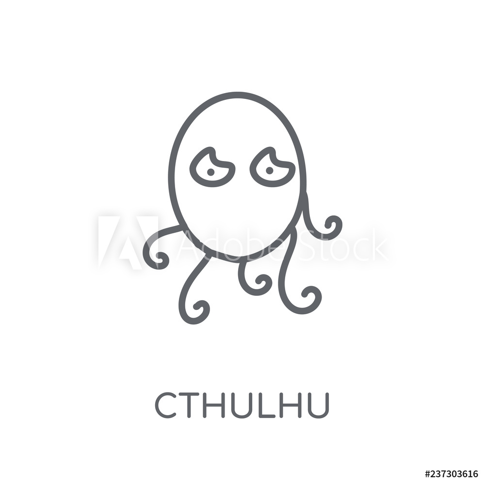 1000x1000 Photo Art Print Cthulhu Linear Icon Europosters