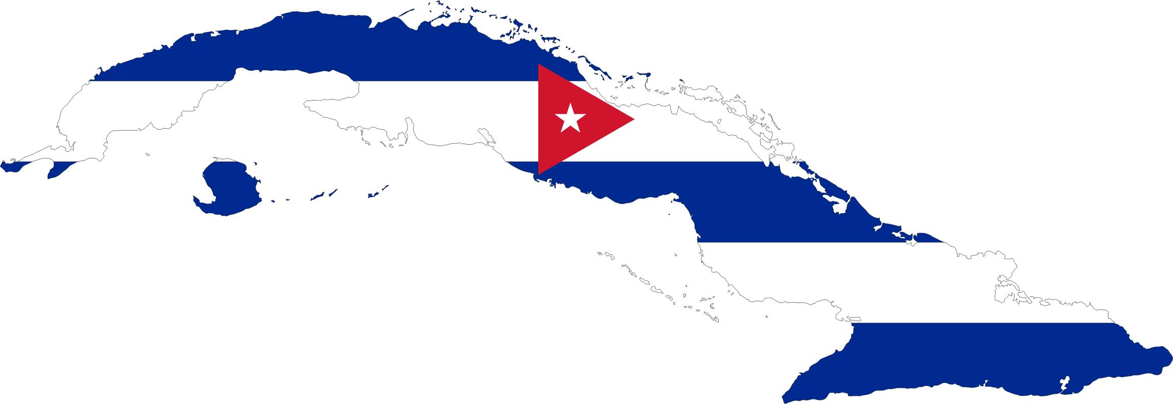2288x788 Cuba Map Flag Icons Png