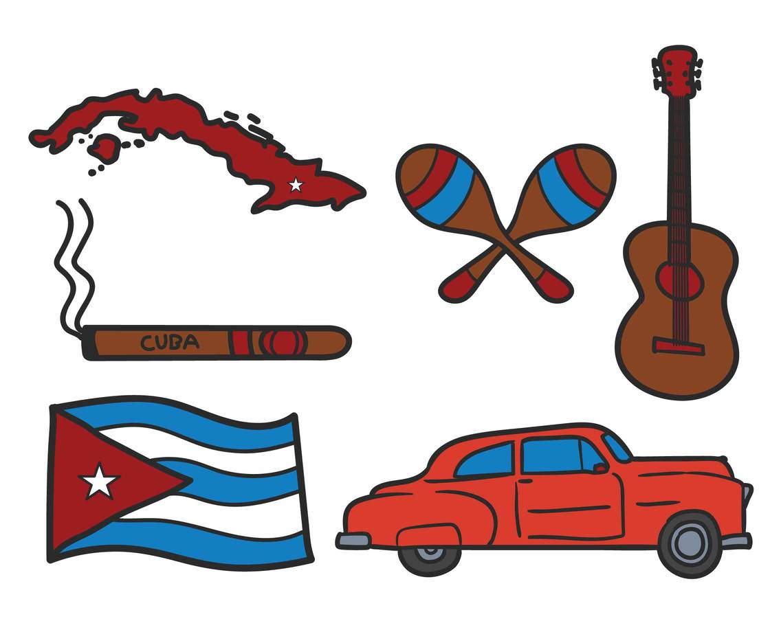 1136x936 Cuba Vector Icon Set Vector Art Graphics