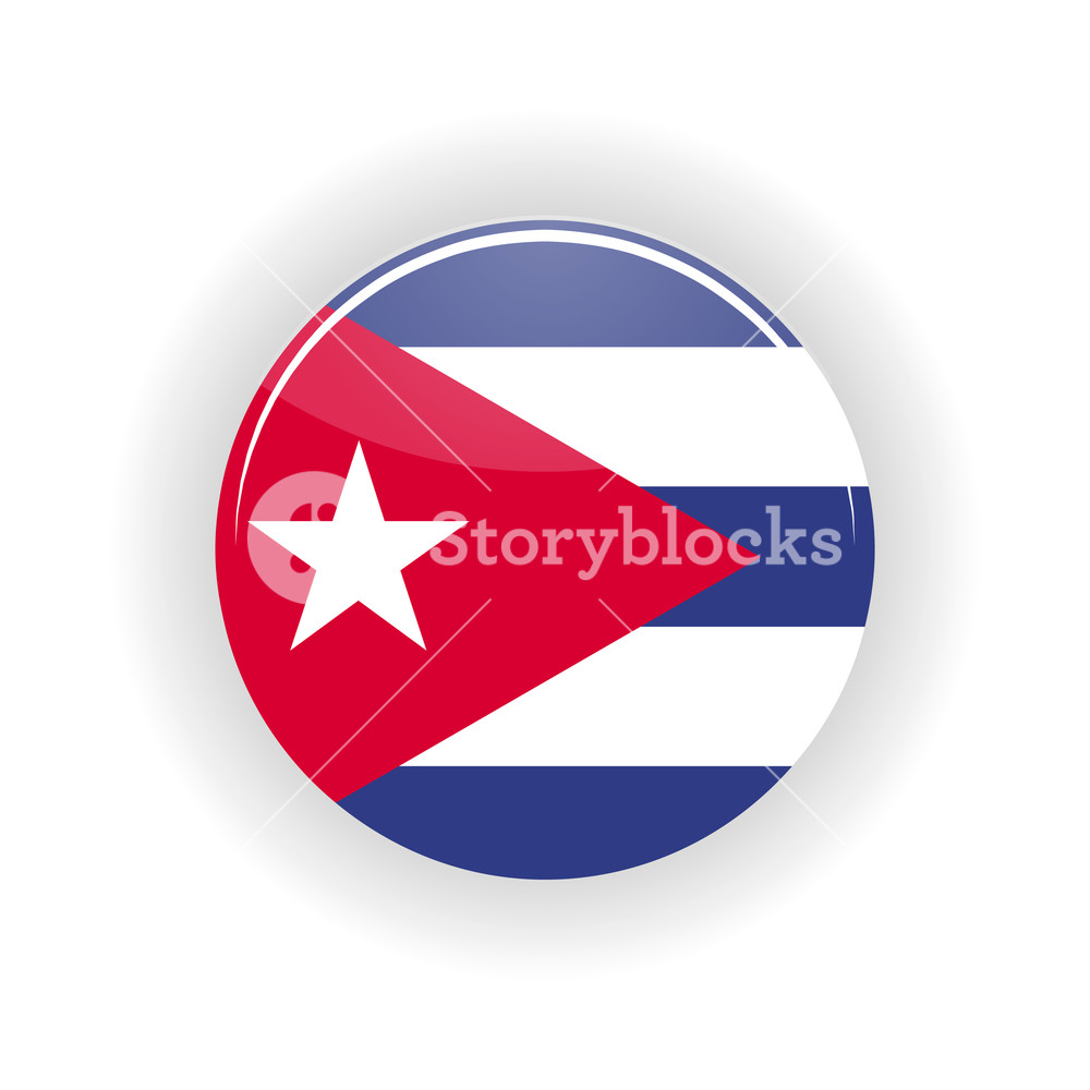 1000x1000 Cuba Icon Circle Isolated On White Background Havana Icon Vector