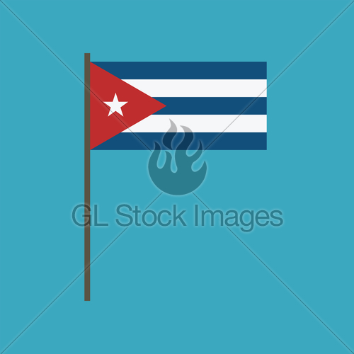 500x500 Cuba Flag Icon In Flat Design Gl Stock Images